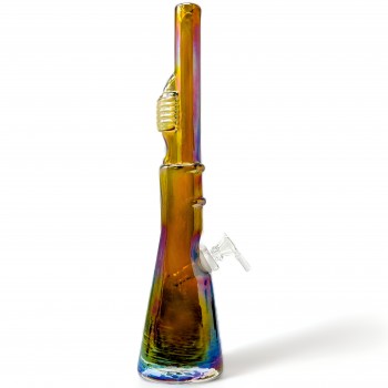 15" Shot Gun Soft Glass Beaker Water Pipe - Glass On Glass [E2304-1G]